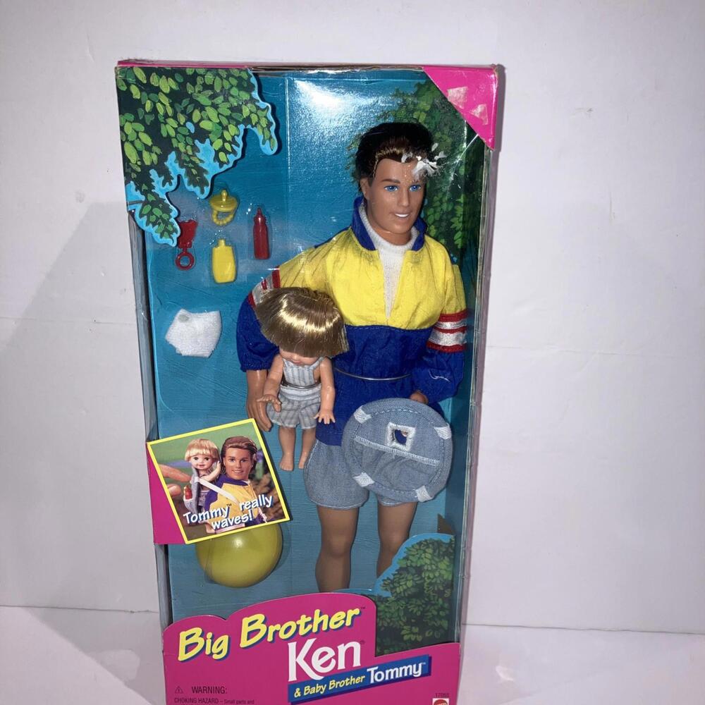 VTG 1996 Big Brother Ken & Baby Brother Tommy Doll Set Mattel Barbie 17055 NEW